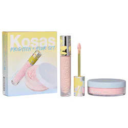 Kosas Color Corrector + Loose Setting Powder Face Set – Brighten & Blur Set