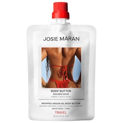 JOSIE MARAN Whipped Argan Oil Refillable Firming Body Butter – Mini Golden Hour (Amber, White Musk) Lotion